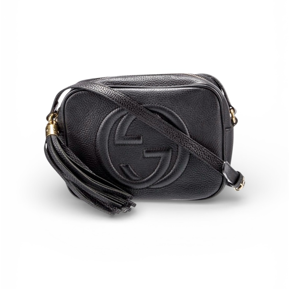 Gucci Soho Disco Black Pebbled Leather Crossbody Bag